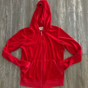 Juicy Couture velvet tracksuit zip hoodie